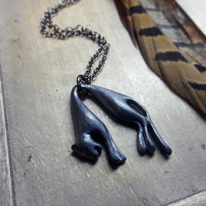 Black Panther Sterling Silver Handmade Lost Wax Matte Black Wildlife Animal  #FestiveEtsyFinds