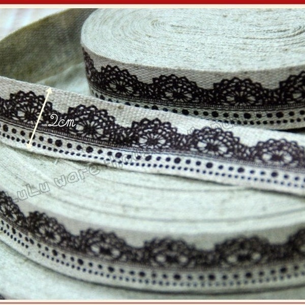 A001 Fabric cotton sewing tape - Lace pattern