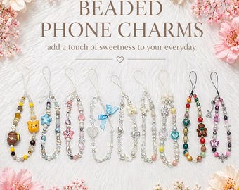 Colorful Phone Chains - Phone Charm, Y2k, Baroque, Sea Star, bear accessories gift