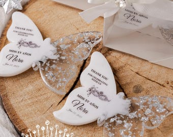 Personalized Butterfly Magnet Party Favors: Quinceañera, Sweet 16,  Mis Quince Años, Thank You
