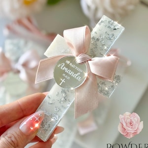 Silver Unique Baptism Favors For Girl, Baptism Thank You Magnet, Pink Baptism Favors, Christening Favors, Mi Bautizo Favors, Communion Gifts