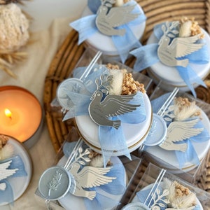 Personalized Baptism Candle Favors,  Christening Candle, Holy Communion Candle Favor, Baptism Gift For Boy, Baptism Decoration, Mi Bautizo