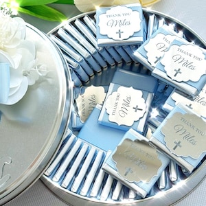 Personalized Baptism Chocolate Favors, Holy Communion Chocolate Favors, Christening Chocolate Gift,  Custom Baptism Chocolate Favor