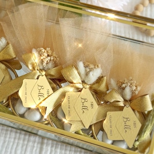 Personalized Graduation Candy Ring, Class of 2025 Gift, Custom Graduation Party Favor, Almond Candy Thank You Gift, Unique 2025 Graduation
