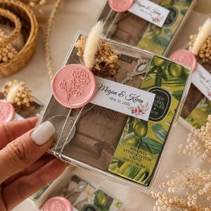 Caixa de lembrancinha de casamento personalizada com café turco, presente de Colônia, colher otomana