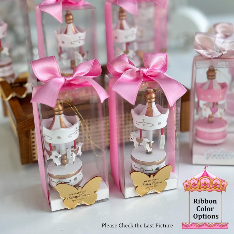Carousel Baby Shower Party Favors, Personalized Wooden Keepsake, Carnival Themed Baby Gift, 1st Birthday Carousel Horse Favors, Custom Baby Shower Party Decorations, Welcome Baby Carnival Gift, Baptism Party Keepsake, Unique Baby Shower Ideas