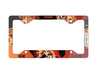 Cornice per targa Kyojuro Rengoku, cornice per targa anime di alta qualità, targa Demon Slater Hashira, regalo per lui, regalo per lei
