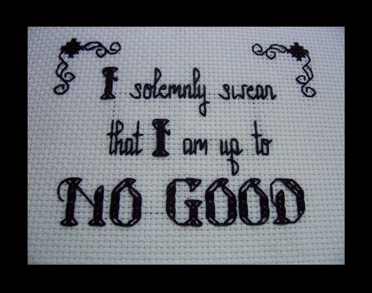 PDF cross stitch pattern Up to No Good Harry Potter quote ...