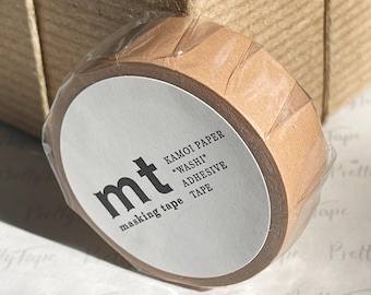 Solid Brown Washi Tape Japanese Brown masking tape  15mmx7m (202) - PrettyTape