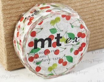 Cherries Washi Tape Cherry Fruit washi tape Art Journaling Scrapbooking Planner Supplies Gift Wrapping Japanese masking tape | PrettyTape