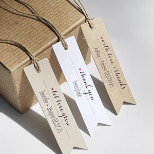 Wedding favor tags