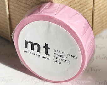 Rose Pink Washi Tape Solid Pink Japanese Washi Tape 10mmx7m gift wrapping masking tape, scrapbooking, journaling, collage, planner supplies