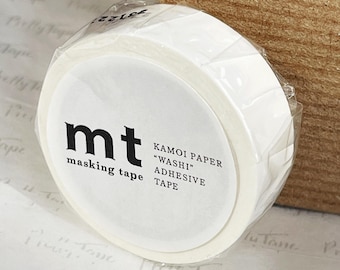 White Washi Tape Solid, White Masking Tape , journaling, scrapbooking, planner supplies, Japanese washi tape 15mmx7m  CTWT12
