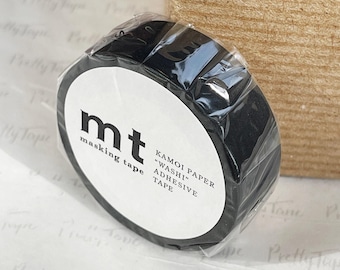 Solid Black Washi Tape Matte MT 10mmx7m Japanese Masking Tape Black Tape Decorative Tape
