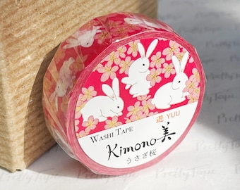 Rabbit Washi Tape Bunny rabbit decor, Cute Washi Tape for scrapbooking, journaling, planner supplies, Gold Foil Washi Tape PrettyTape #2017