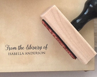 Personalized Book Stamp, book lover gift, from the library of stamp, personalized library book stamps, teacher custom library stamp #PT28