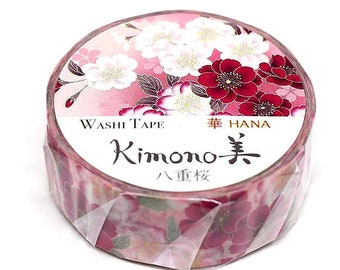 Floral Washi Tape, Pink Cherry Blossom decorative tape journaling, planner scrapbooking supplies japanese washi tape gift for crafter #1003