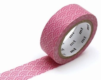 Pink Wave Washi Tape Japanese masking tape pattern Ocean washi tape D473