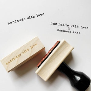 Handmade With Love Stamp Typewriter Custom Handmade With Love Wooden Stamp personalized rubber stamp #PT28