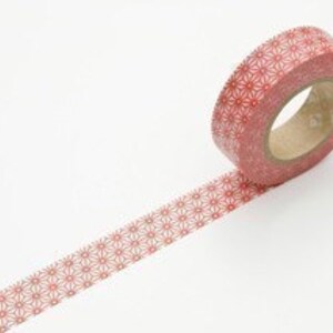 Christmas Holiday Red washi tape RED STAR Japanese Paper Tape masking tape scrapbooking 15mm image 4