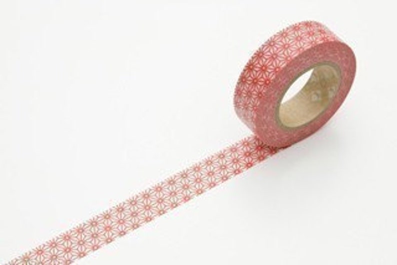 Christmas Holiday Red washi tape RED STAR Japanese Paper Tape masking tape scrapbooking 15mm image 4