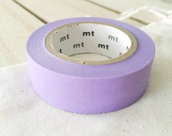 Solid Lavender Washi Tape, Packaging Supplies, Art Journaling Tape, 15mmx7m Japanese Lavender masking tape (186) - PrettyTape