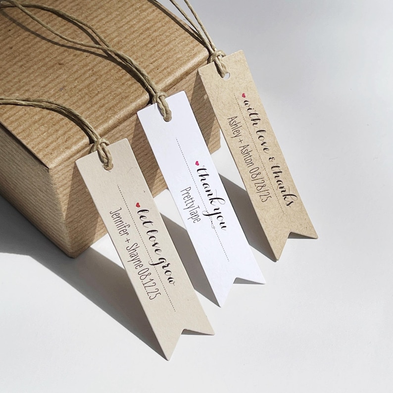 Wedding favor tags