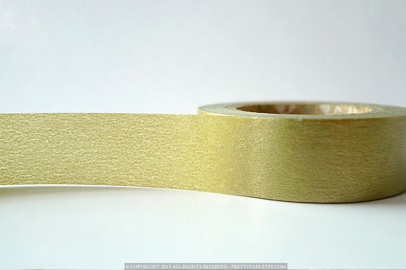 Gold washi tape gold tape, journaling, planner tape, gift wrap Solid GOLD tape 15mmx7m Japanese MT masking tape image 3