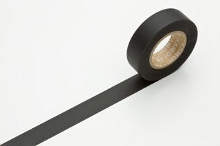 MT Washi Masking Tape Roll - Matte Black