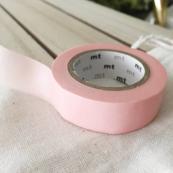 Solid PASTEL red - blossom pink Washi Tape Japanese PASTEL red - blossom pink masking tape planner sticker tape (303) - PrettyTape
