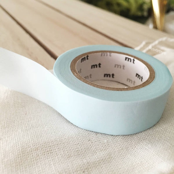 Solid PASTEL power blue Washi Tape Japanese masking tape light blue (307) - PrettyTape