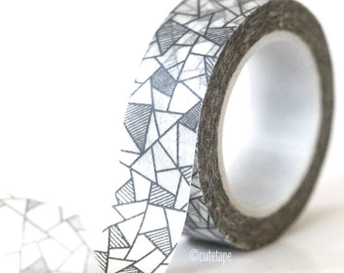 Stained Glass Washi Tape Black Retro Stain Glass Etsy