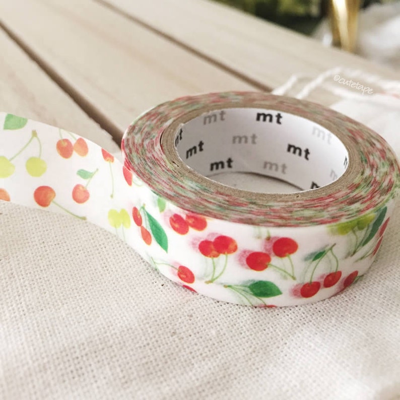 Cherries Washi Tape Cherry Fruit washi tape Art Journaling Scrapbooking Planner Supplies Gift Wrapping Japanese masking tape PrettyTape image 1