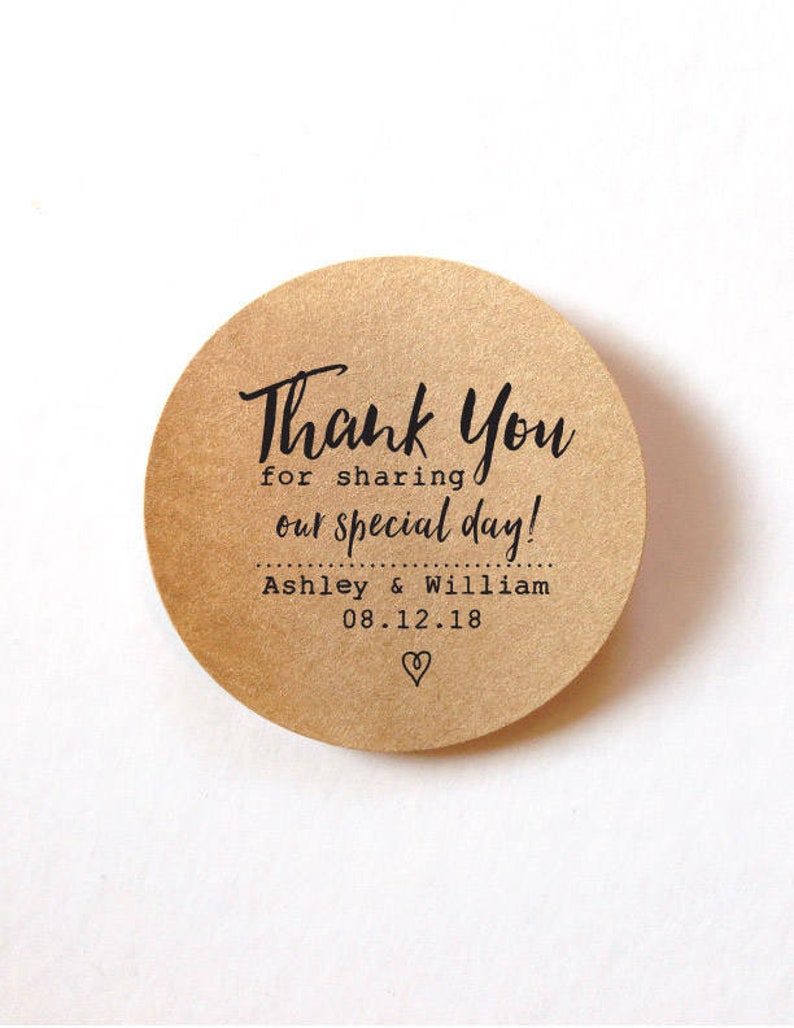 Personalized Favor Thank You Stickers wedding stickers for favors 60 ROUND Thank You Labels Stickers Wedding Favor Stickers Wedding Labels imagem 1