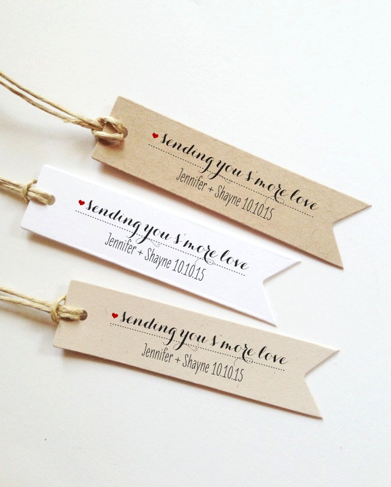 Wedding Favor Tags Wedding Thank You Tags Wedding Tags Custom gift Tag Personalized tags Bridal Shower Tag Custom Tag Smore Tag pttag01 image 4