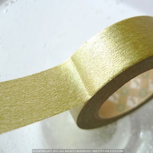 Gold washi tape gold tape, journaling, planner tape, gift wrap Solid GOLD tape 15mmx7m Japanese MT masking tape image 1