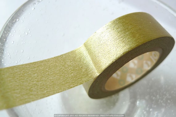 Light Gold Washi Tape, 15mm Gold Shiny Tape, Wrapping Tape, Metallic Gold  Masking Tape, Bullet Journal, Planner, Solid Gold Colour Washi 