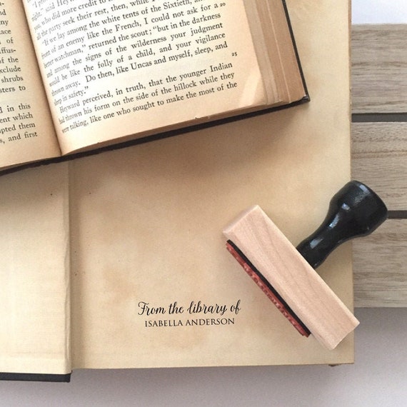 PERSONALIZED BOOK STAMP Custom Library Stamp Self Inking 