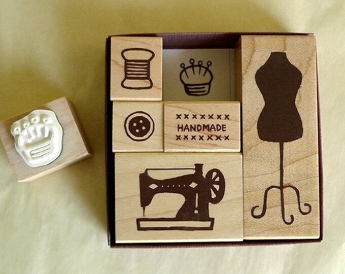 Sewing Rubber Stamp Sewing Machine Button Mannequin Stamp Etsy