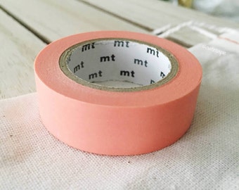 Solid pink peach Washi Tape Japanese pink peach masking tape  (188) - PrettyTape