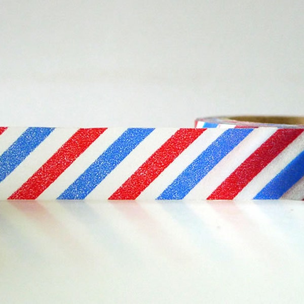 Airmail Washi Tape Red and Blue Stripe Air Mail Washi Tape Airmail Stickers stationery Pretty Tape