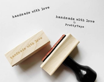 Handmade With Love Stamp Typewriter Custom Handmade With Love Wooden Stamp personalized rubber stamp #PT28
