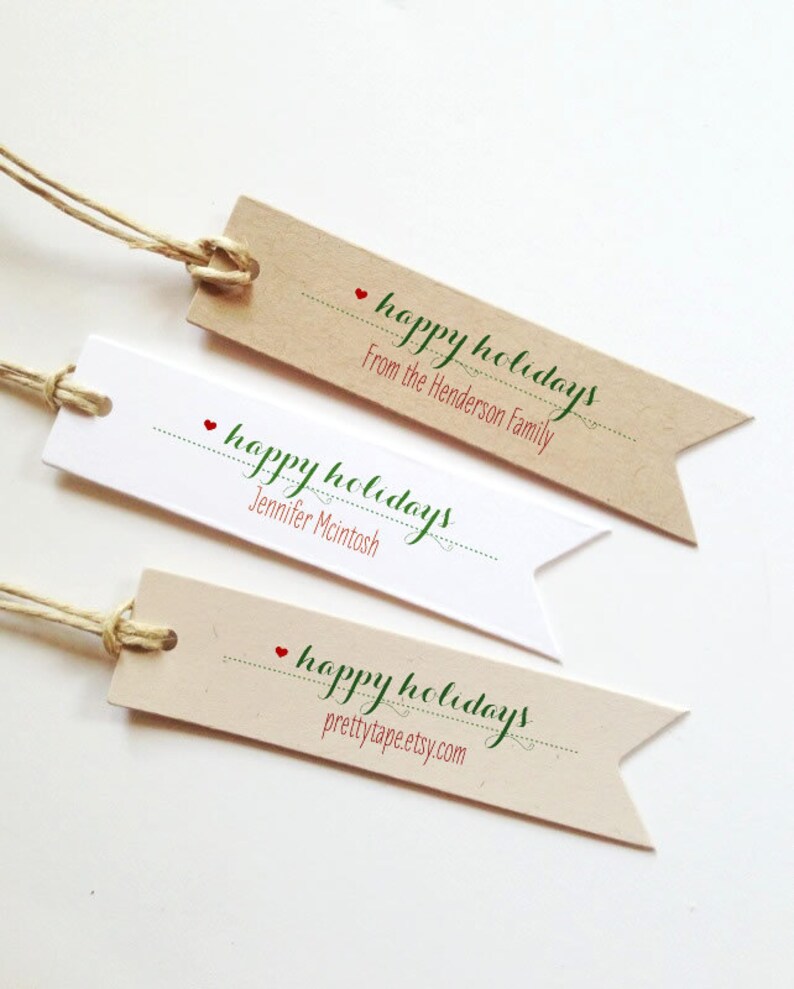 Holiday Gift Tags Happy Holidays Tag Christmas Tags Personalized Christmas Gift Tags 25 image 1