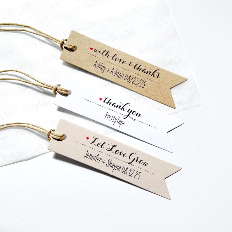 Wedding favor tags