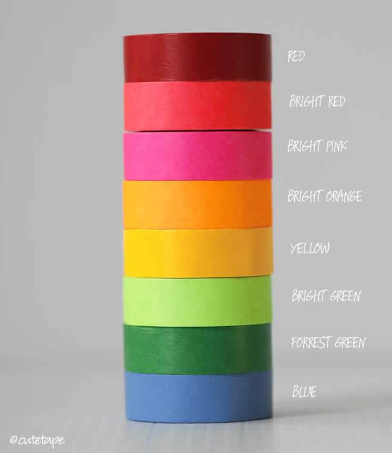 MT Solid Washi Tape Japanese Washi Tape Vibrant Scrapbooking Etsy