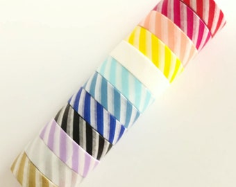 Stripe Washi Tape Diaginal striped Masking Tape - scrapbooking gift wrapping Pretty Tape