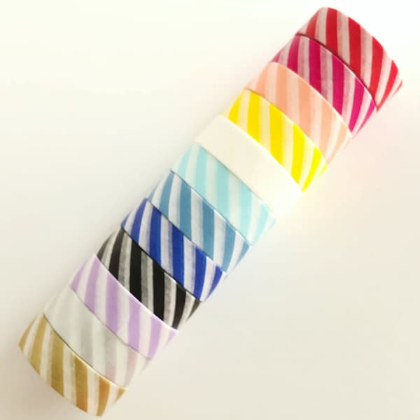 Stripe Washi Tape Diaginal striped Masking Tape - scrapbooking gift wrapping Pretty Tape