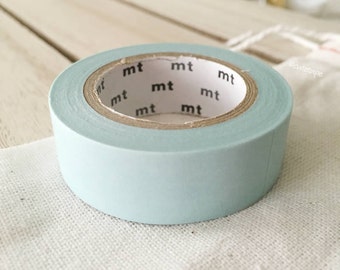 Solid Baby Blue Washi Tape Japanese baby shower decor Baby Blue masking tape light blue 15mmx7m (191) - PrettyTape