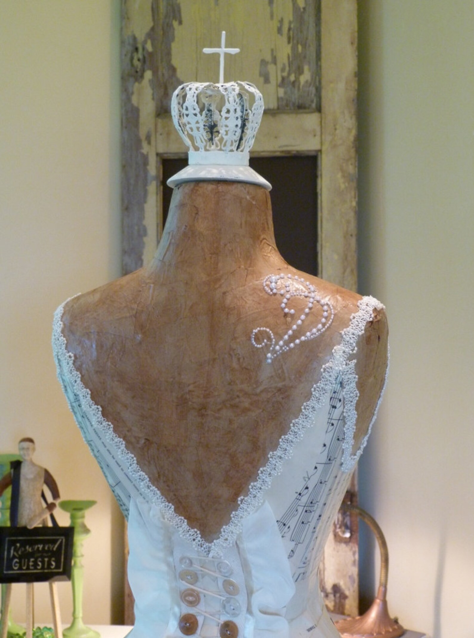 Paris Dress Form Mannequin Crown Vintage Inspired French Full Sizze ...