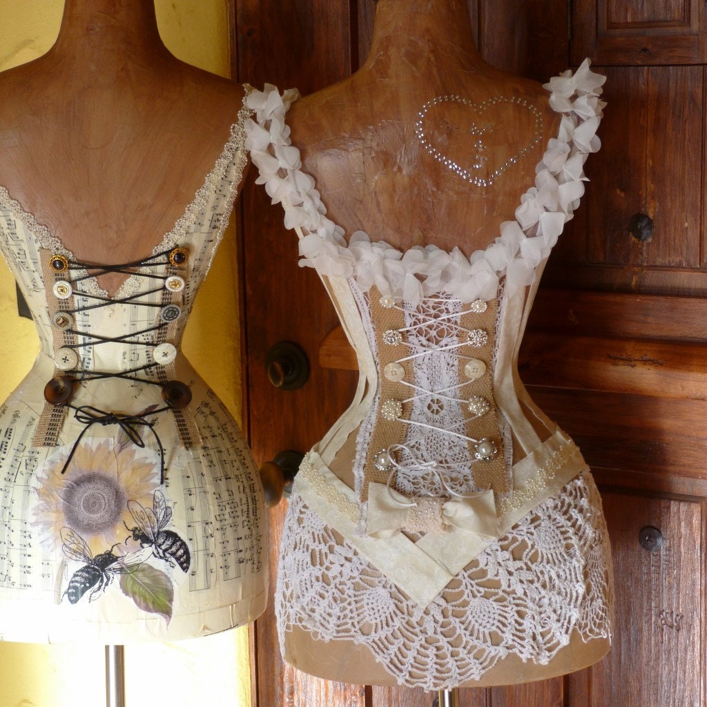 Wasp Waist Corset Dress Form: White Jersey w/o Base or Neck Cap main image 0